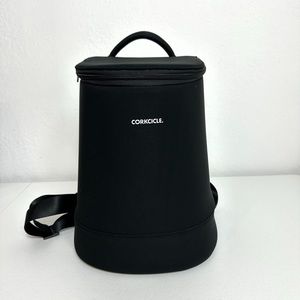 NEW Corkcicle Eola Bucket Cooler Bag Backpack Black Neoprene Wine Beer Food Safe
